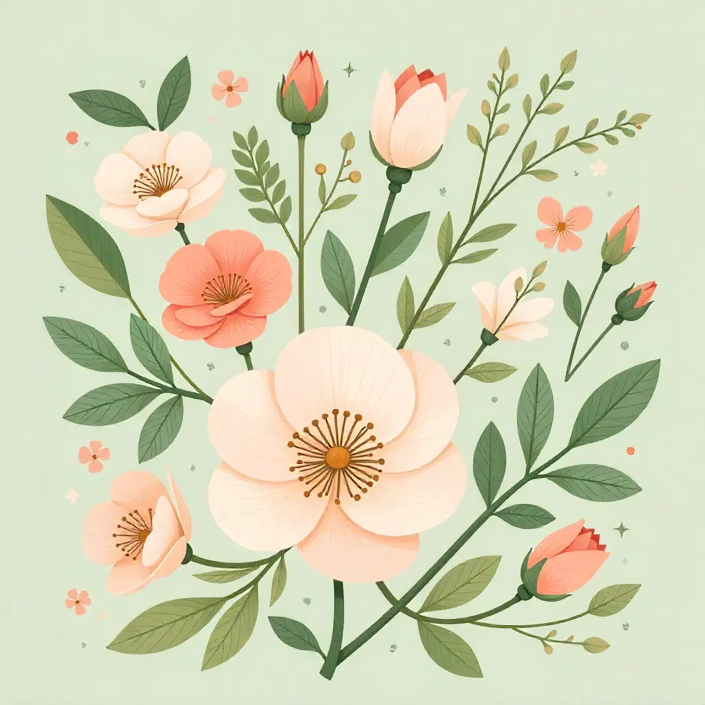 Romantisk blomsterbåge med rosor och hortensior